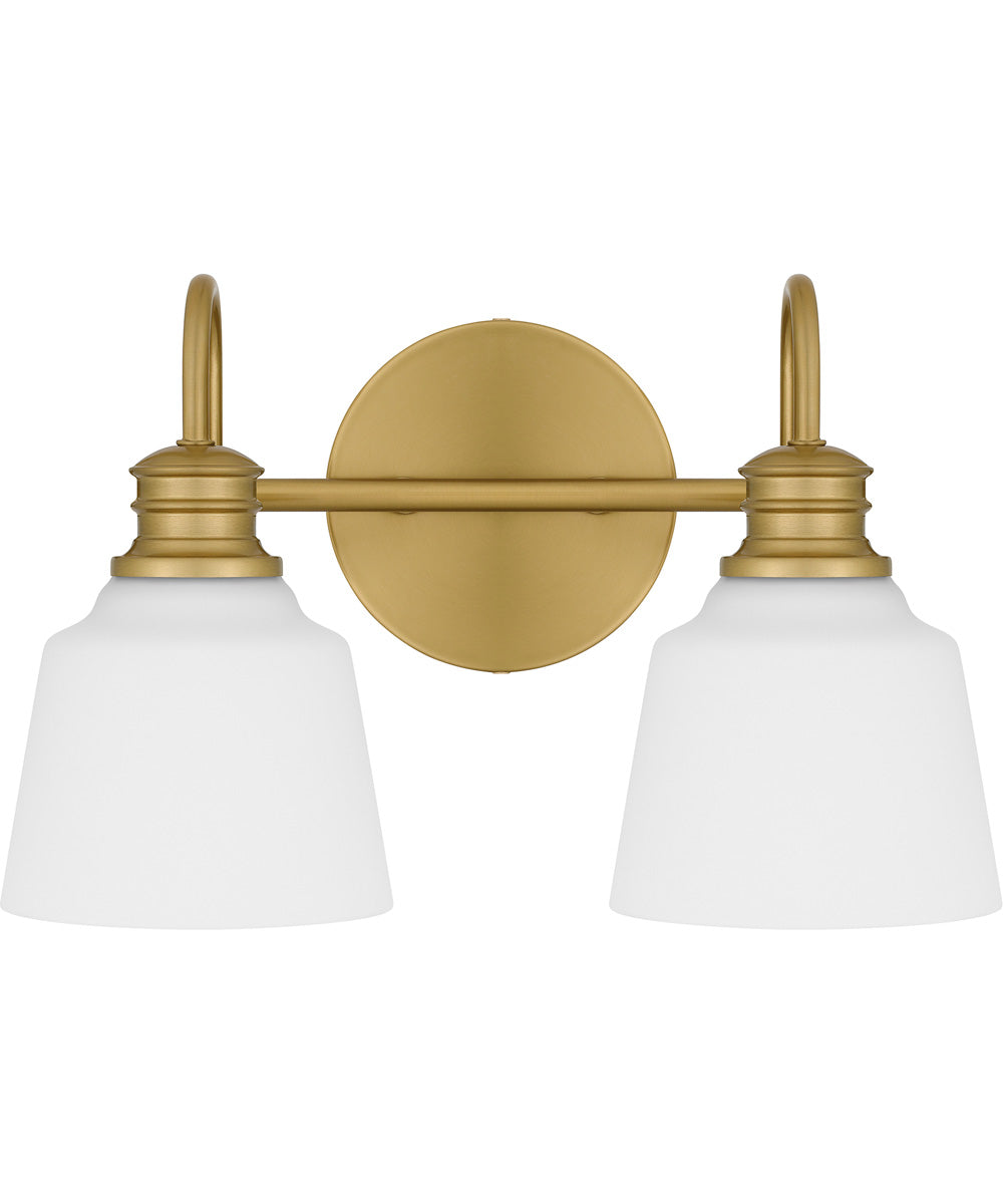 Hinton Medium 2-light Bath Light Aged Brass