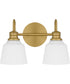 Hinton Medium 2-light Bath Light Aged Brass