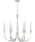Laurent 6-Light Chandelier Polished Nickel