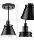 Hinton 1-Light Modern Farmhouse Pendant Matte Black