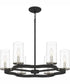 Daverty 6-light Chandelier Mottled Black