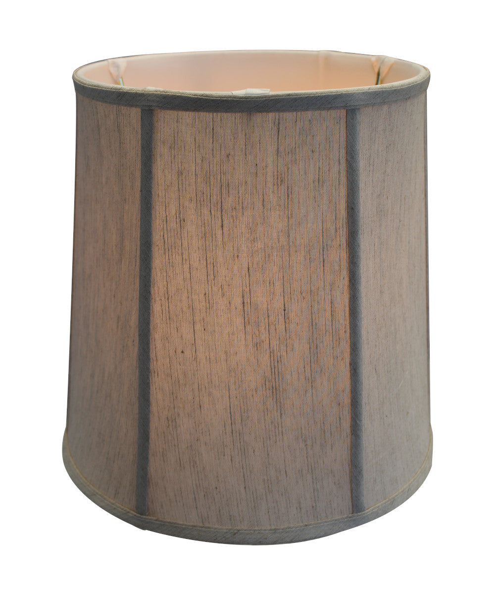 12"W x 12"H SLIP UNO FITTER Textured Oatmeal Drum Shade