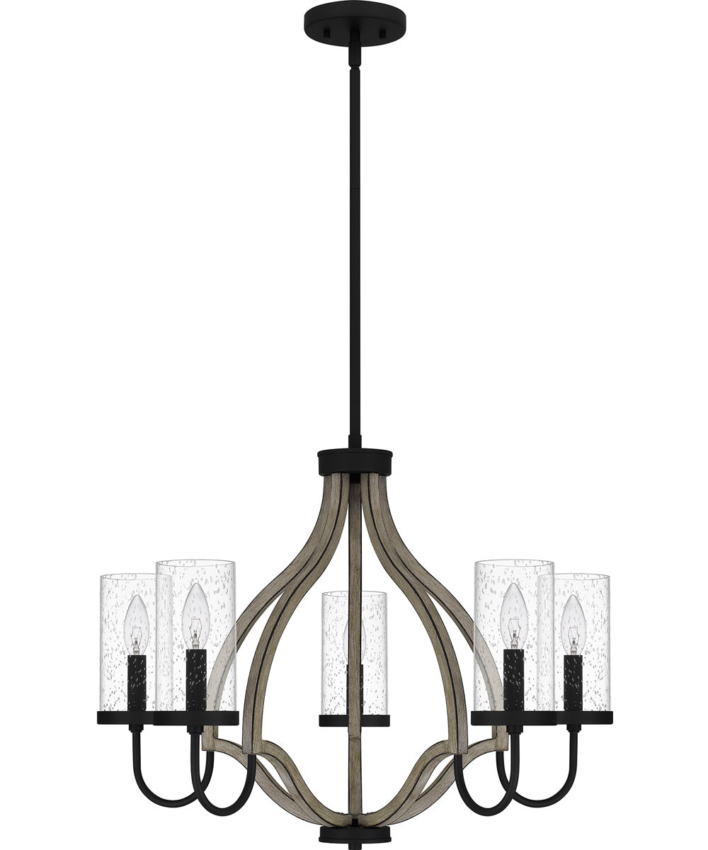 Cornelia 5-light Chandelier Matte Black