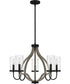 Cornelia 5-light Chandelier Matte Black