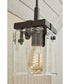 Glayse 1-Light Clear Glass Luxe Pendant Light Antique Bronze