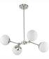 Haas 4-Light Mid-Century Modern Chandelier Brushed Nickel
