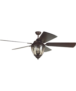 Olivier 3-Light Ceiling Fan (Blades Included) Aged Bronze Textured