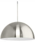Perimeter 1-Light Mid-Century Modern Pendant with metal Shade Brushed Nickel