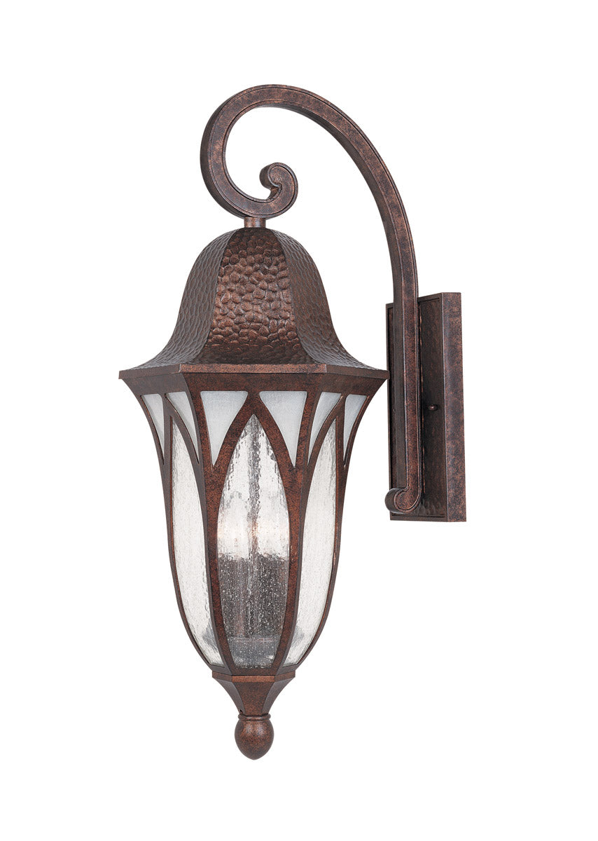 28"H Berkshire 4-Light Outdoor Wall Sconce Burnished Antique Copper