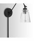 Profile 1-Light Plug In Sconce Matte Black, 5"W