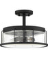 Ludlow Medium 3-light Semi Flush Mount Earth Black