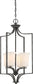 17"W Chester 4-Light Pendant Iron Black