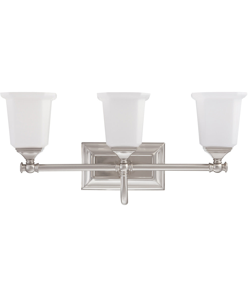 Nicholas Large 3-light Bath Light Brushed Nickel