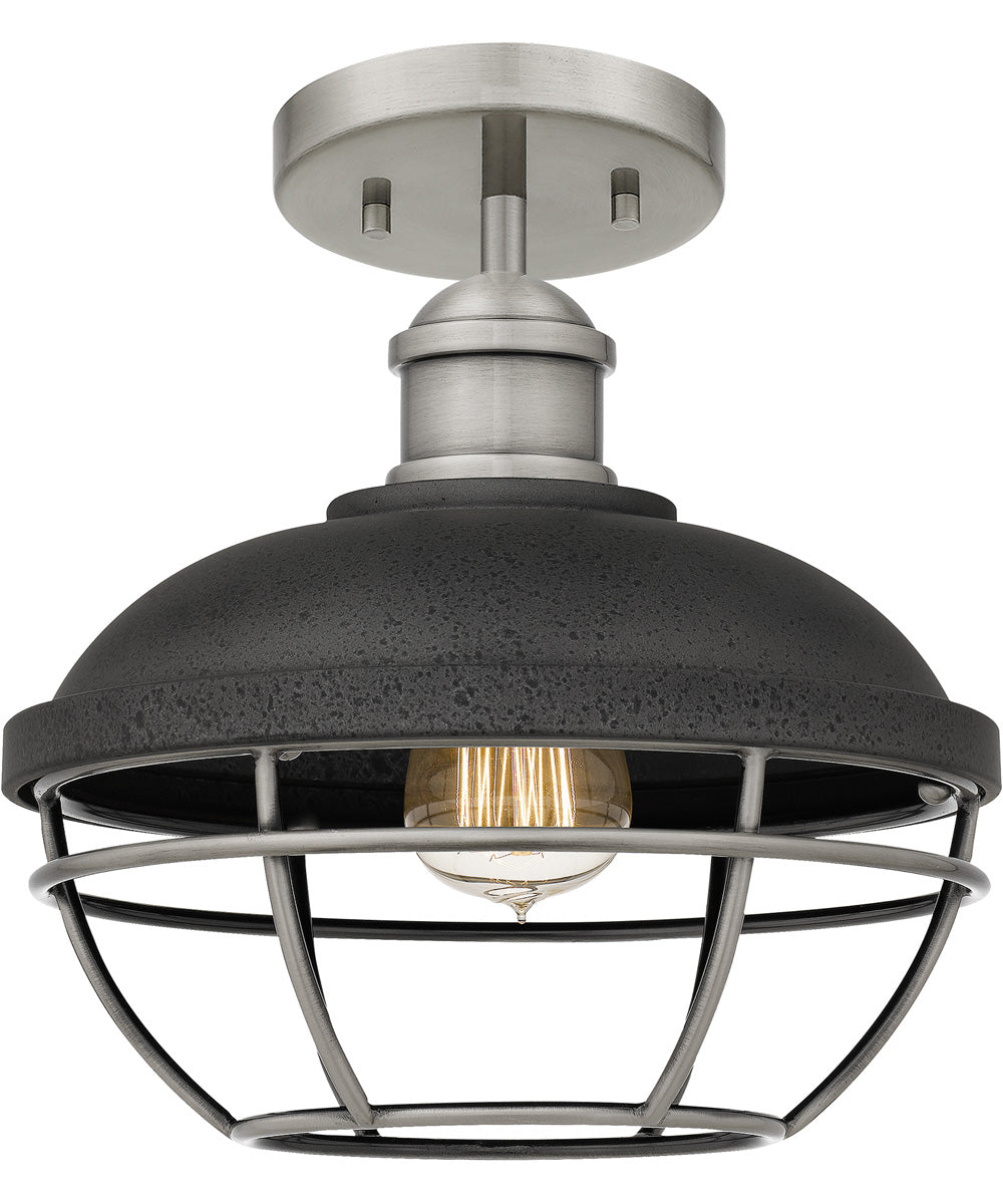 Sandpiper 1-light Semi Flush Mount Antique Polished Nickel