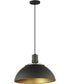 Dawn 20 inch Pendant Antique Brass / Black