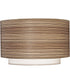 16x16x8 Zebrawood/Off White Camelot Double Drum Hardback Lampshade