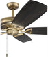 56" Supreme Air Plus Ceiling Fan Satin Brass