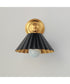Primrose 1-Light Wall Sconce Black / Gold Leaf