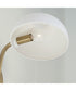 Reece 1-Light Sconce Aged Brass and White