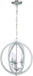 15"W 3-Light Mini Chandelier Brushed Nickel