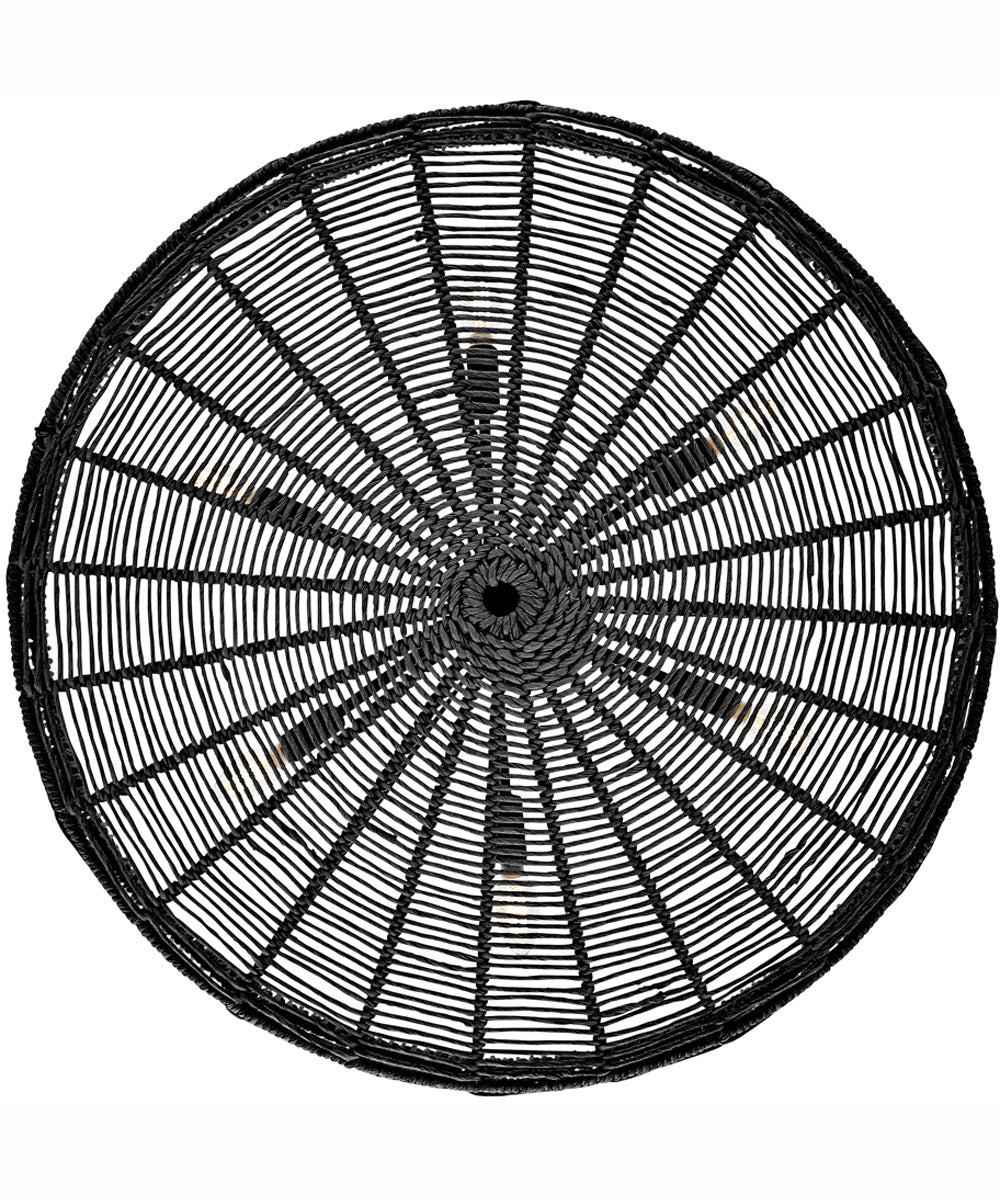 Ophelia 6-Light Medium Convertible Pendant in Black with Black Natural Shade