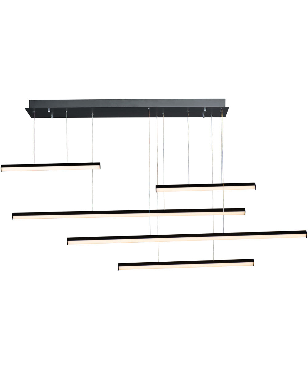 61"W Hover LED 5-Light Pendant Black
