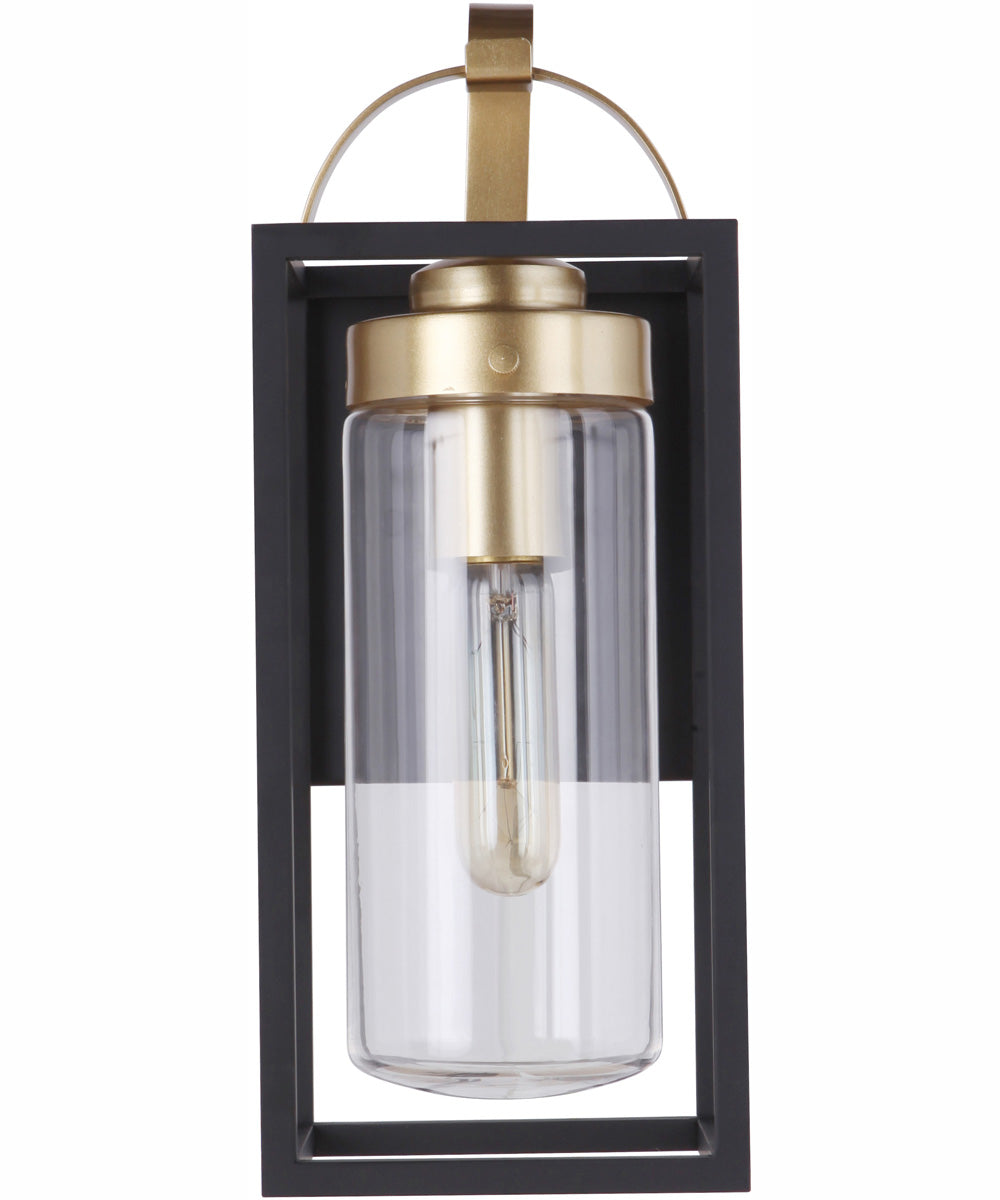 Neo 1-Light Outdoor Wall Lantern Midnight Satin Brass