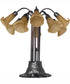 24" High Amber Tiffany Pond Lily 10 Light Table Lamp