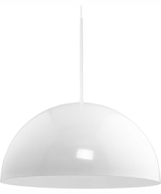 Perimeter 1-Light Mid-Century Modern Pendant with metal Shade White