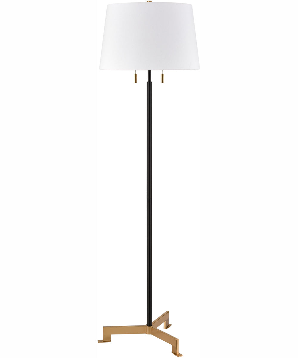Hodges 62'' High 2-Light Floor Lamp - Matte Black