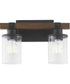 Alpine 2-light Bath Vanity Light Textured Black Walnut