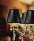 5"W x 4"H Set of 6 Black Parchment Gold-Lined Chandelier Candle Clip Lamp Shade