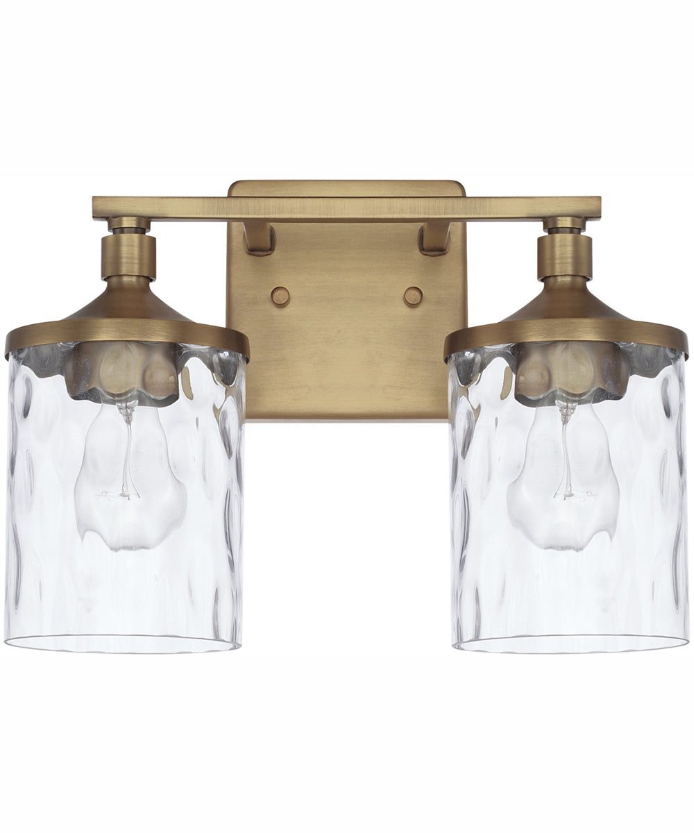 Colton 2-Light Vanity Aged Brass