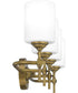 Aria Extra Large 4-light Bath Light Weathered Brass