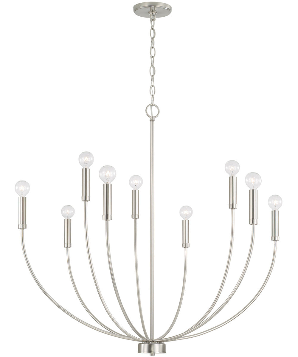 Ansley 9-Light Chandelier Brushed Nickel