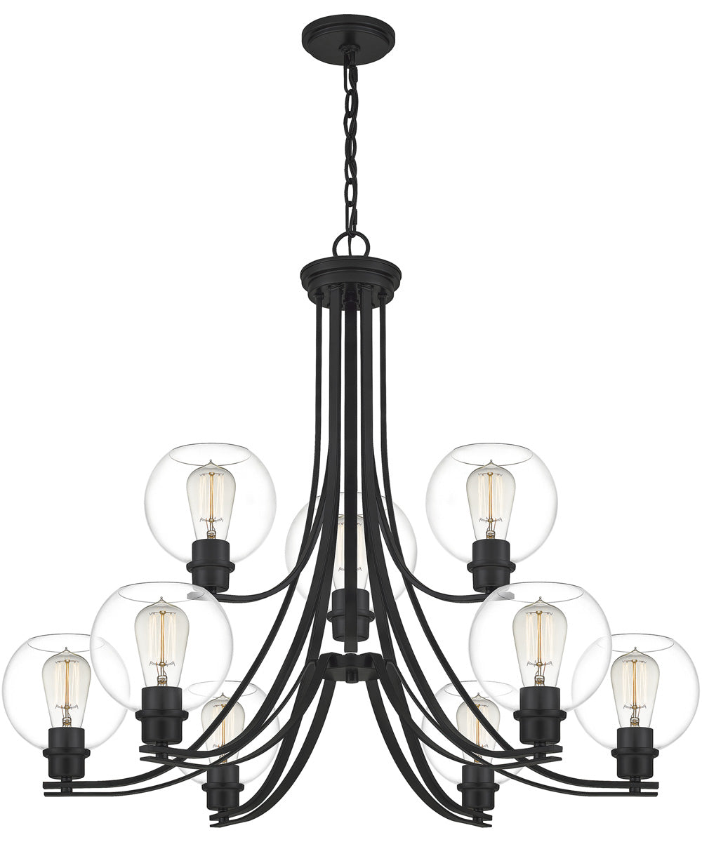 Pruitt 9-light Chandelier Matte Black