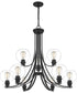 Pruitt 9-light Chandelier Matte Black