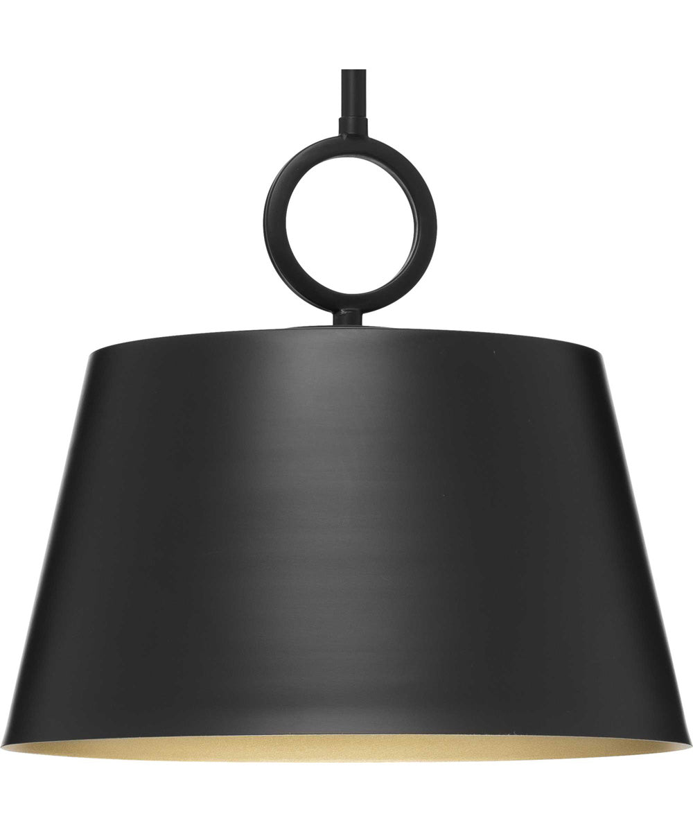 Parkhurst 1-Light New Traditional Metal Pendant Light Matte Black