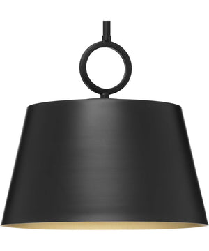 Parkhurst 1-Light New Traditional Metal Pendant Light Matte Black