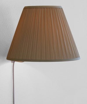 16"W Floating Shade Plug-In Wall Light EggShell Mushroom Pleat