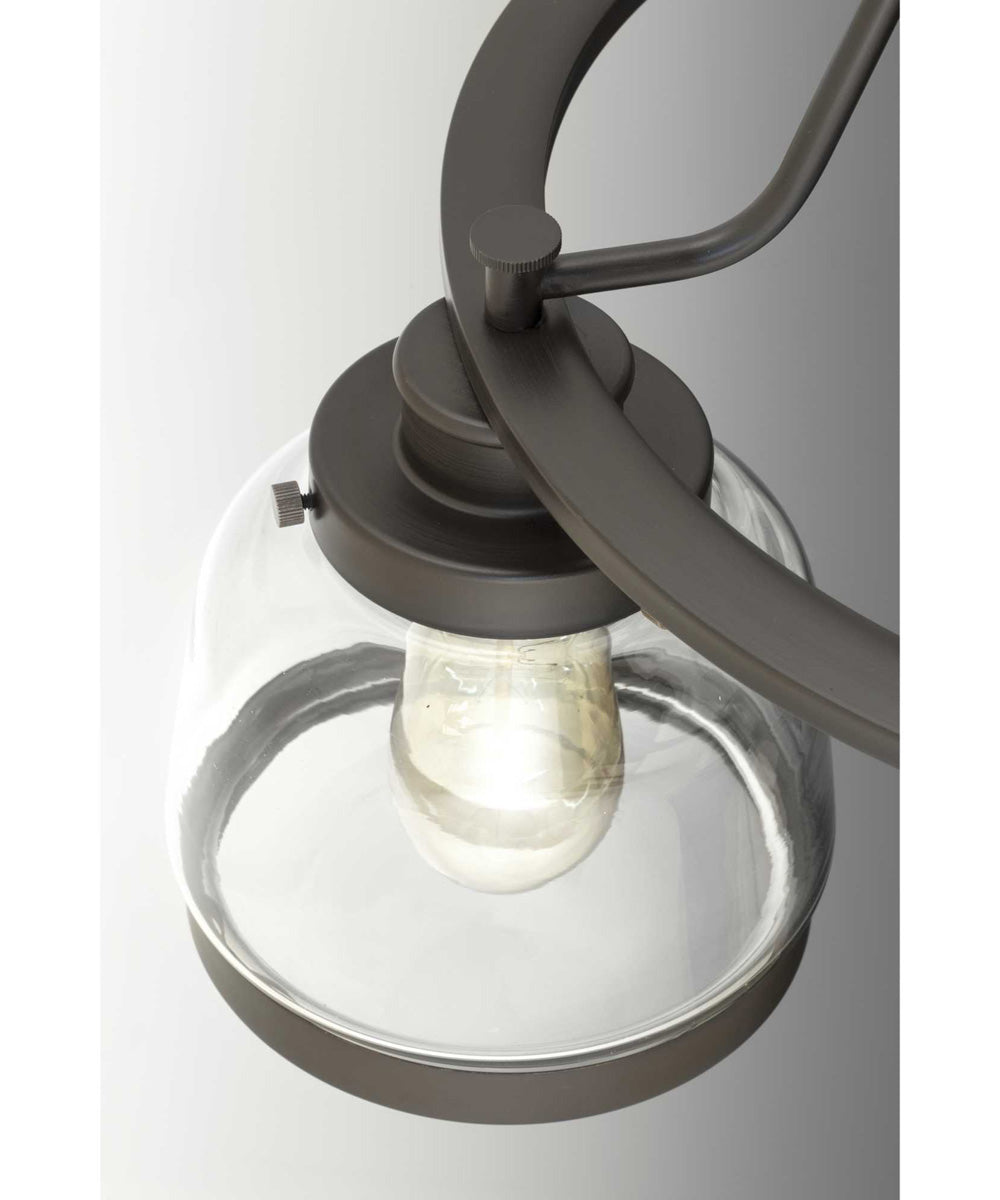 Judson 5-Light Clear Glass Farmhouse Chandelier Light Antique Bronze