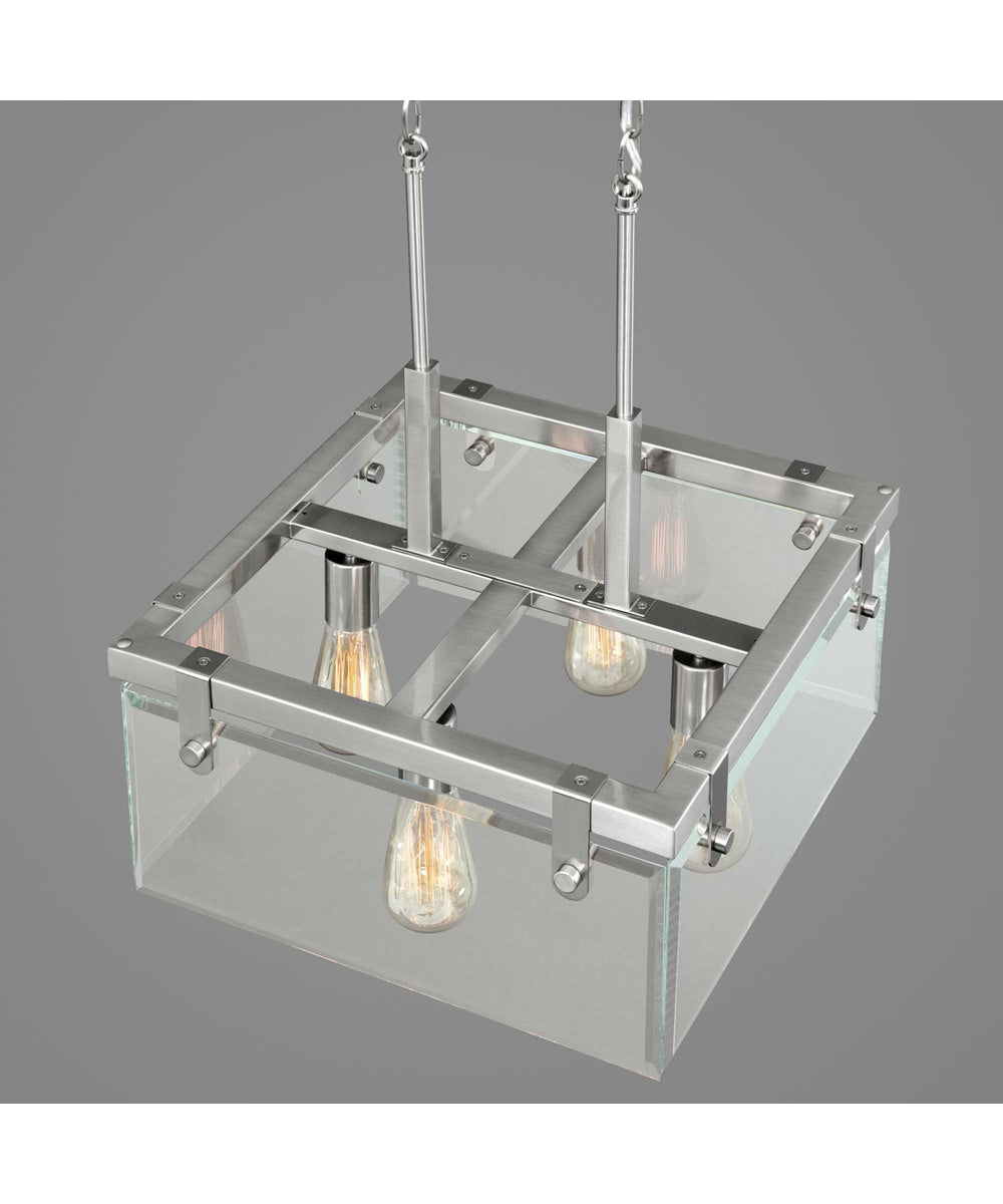 Glayse 16-3/4" Semi-Flush/Convertible Brushed Nickel