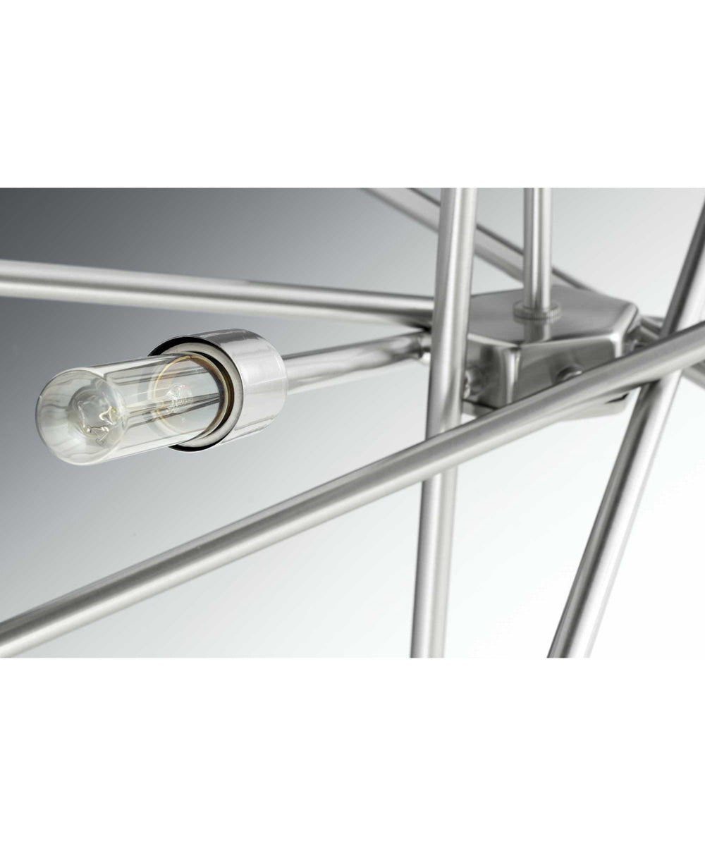 Astra 8-Light Mid-Century Modern Chandelier Light Brushed Nickel