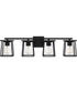 Lodge Extra Large 4-light Bath Light Matte Black