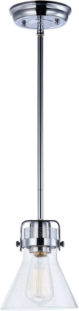 6"W Seafarer 1-Light Pendant With Bulb Polished Chrome