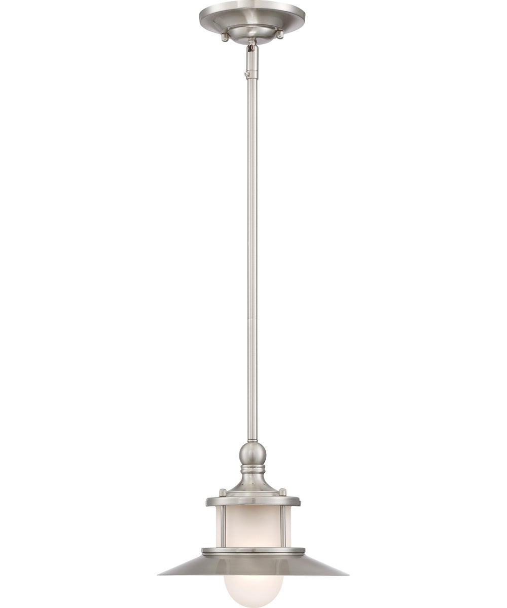 New England Small 1-light Mini Pendant Brushed Nickel
