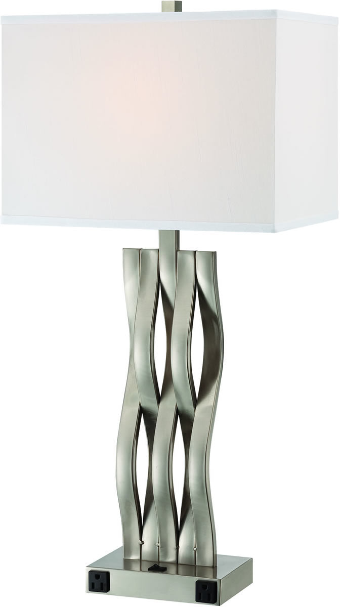 31"H Hamo II 1-Light Table Lamp Polished Silver