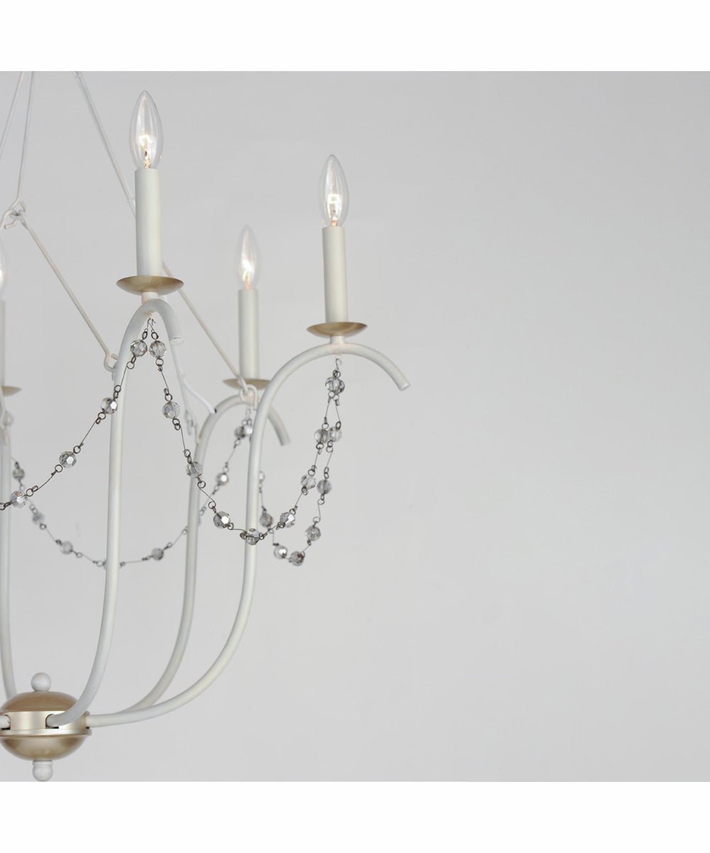 Formosa 6-Light Chandelier Ecru/Venetian Gold