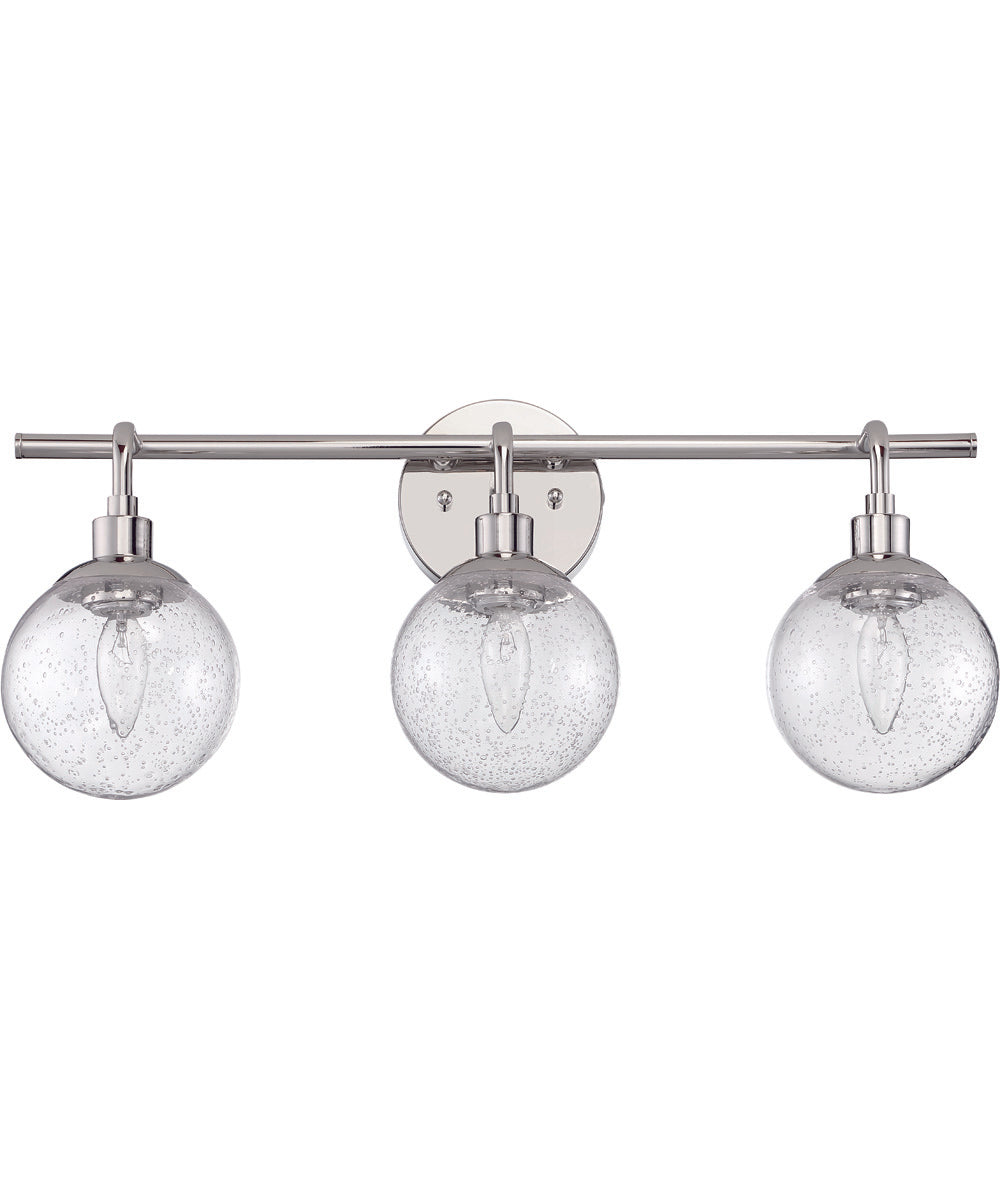 Que 3-Light Vanity Chrome