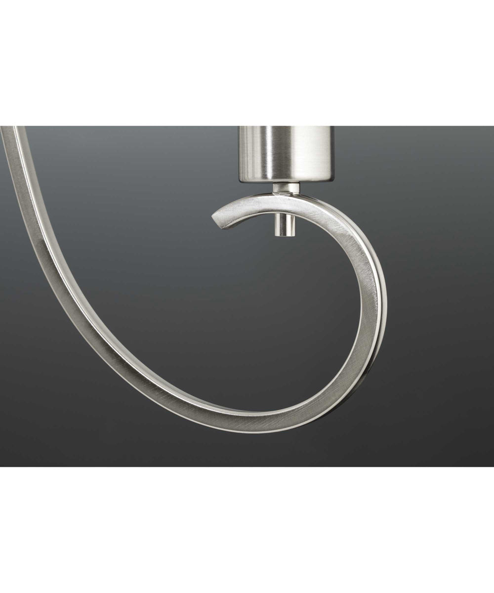 Invite 5-Light White  Silk Mylar Shade New Traditional Chandelier Light Brushed Nickel